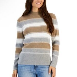 Karen Scott Sydnie Stripped knit Sweater